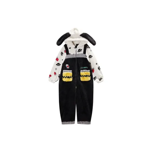 GUKOO Дом Onesies Мужской Медведь Черный