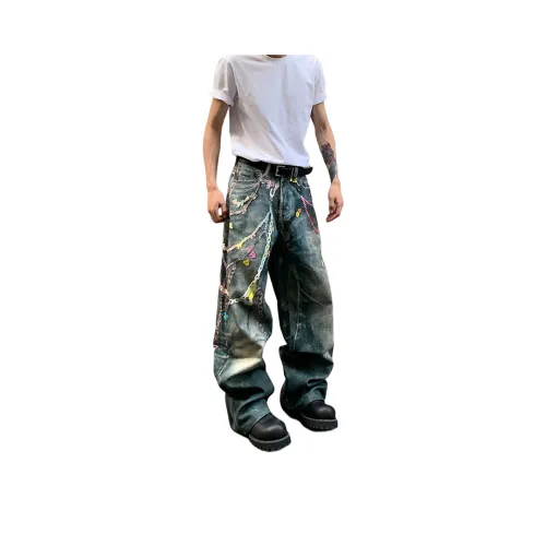 PANDA ADEVIL Синий Унисекс Джинсы