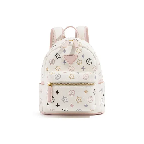 CAEISL KCIEL Полиуретан с синтетической кожей рюкзак женский вышивка белый розовый