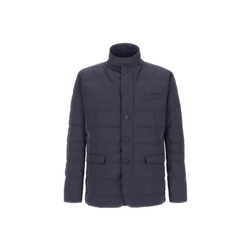HERNO Темно-синий Синий Мужской Пух Мужские Пуховики