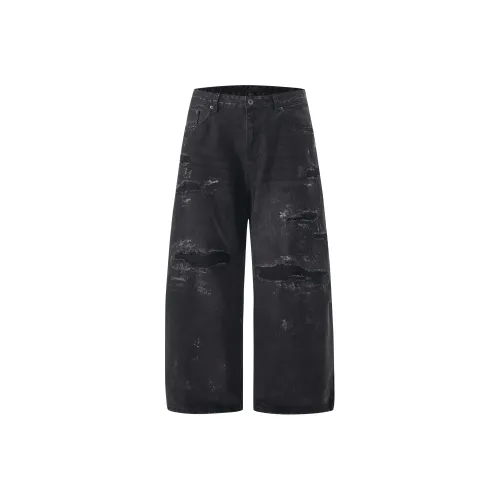 BAOMIKA Черные Унисекс Джинсы