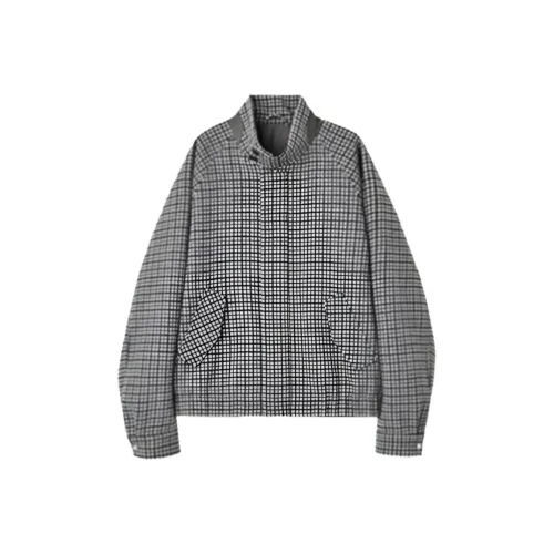 SINBOS Collision Серый Клетчатый Мужской Куртка