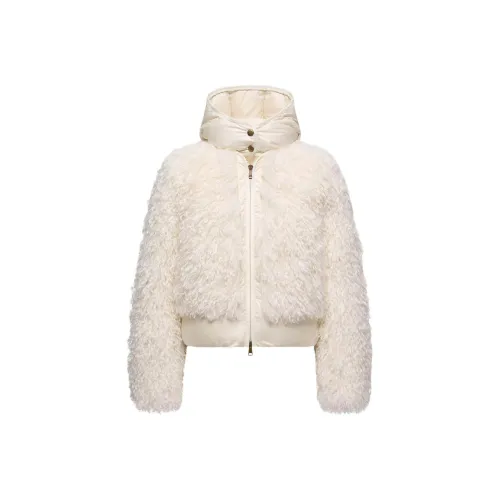 Moncler Vigiers Teddy С капюшоном Короткий пуховик пуховик Женские