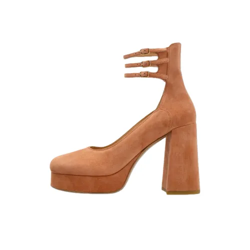 Chloe Loti Грубый каблук Высокие каблуки 11 см Женские Апельсин