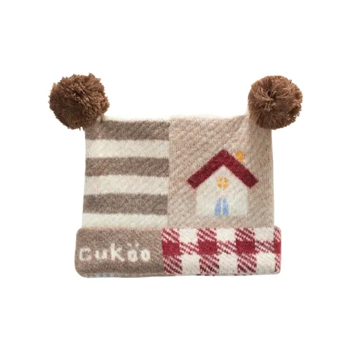 GUKOO Шерстяные шапки Женские Светло-Кофейный