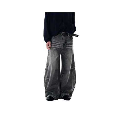 KAIZZGAO Черный Серый Цвет Унисекс Джинсы