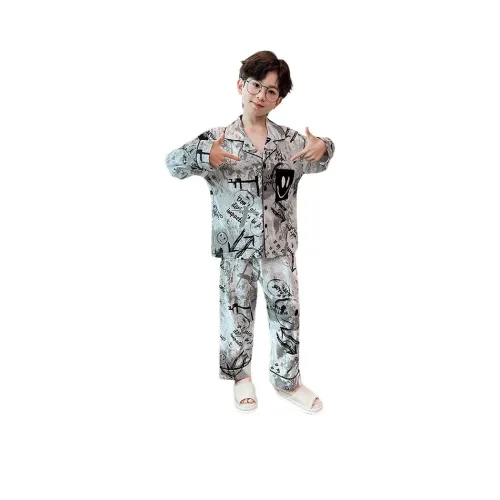 Rindu Домашний Комплект Осенний Черный Белый Детский