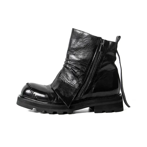 HUANXIANGZHE Martin Boots Black Unisex