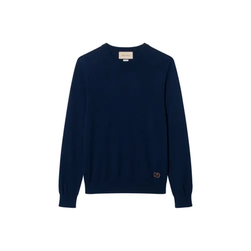GUCCI Синий Мужской Кашемировый Свитер