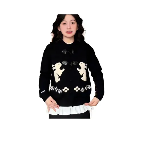 9c Collective Коровья рога пуговица Свитер Женские Трикотаж