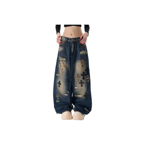 BAOMIKA Blue Unisex Jeans BAOMIKA Синий Унисекс Джинсы