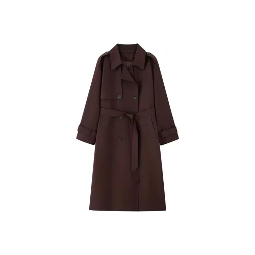 Local Gal Красный Коричневый Женский Тренч