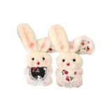 Белый и черный фартук с кроликом