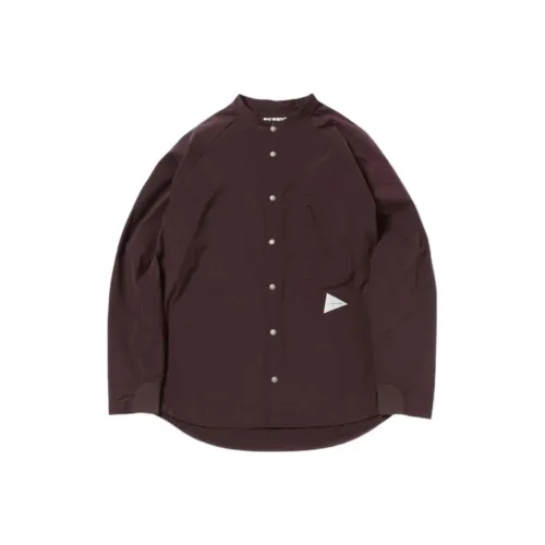 And wander Collaboration Fw25 Флис Подкладочная ткань Полоска Ожерелье-чокер Рубашка Унисекс