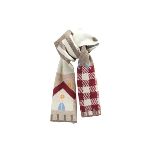 GUKOO Эластан+Полиэстер Трикотаж Шарфы Женские Светлый Кофейный