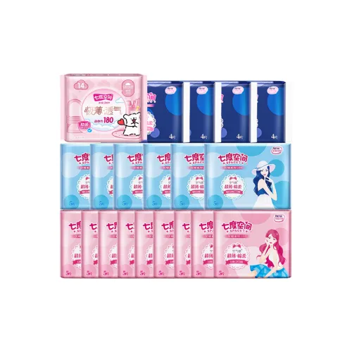 SPACE7 Элегантный Soft Cotton Night And Day Комбинация Гигиенические прокладки Дружелюбные к коже и Дышащие Набор из десяти штук