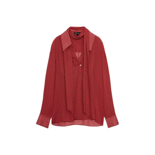 ZARA ZW Series Красная Женская Рубашка