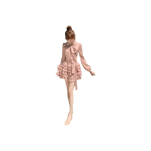 MA JOURNEE Длинное платье с длинными рукавами женское