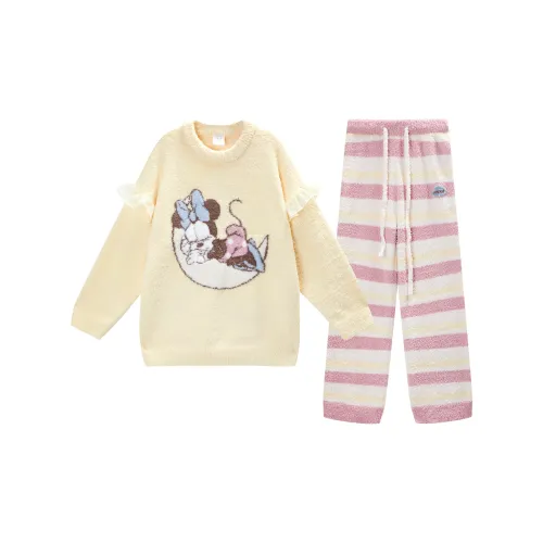 GUKOO x Disney Mickey Пижамный комплект Женские Сырный Желтый