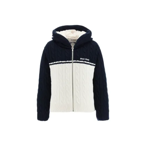 MIU MIU SS22 Пуховик Пальто Женские Черный Белый