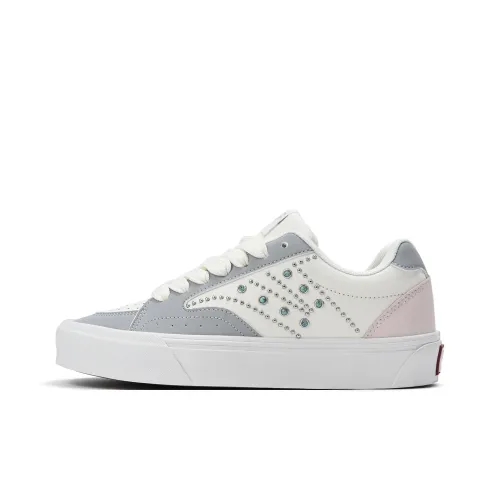 VFDF Stud Стразы Украшенные Низкие Кроссовки для скейтбординга Женские Белые Синие Розовые