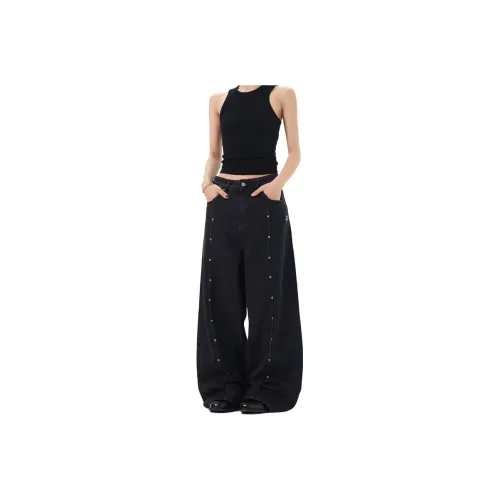 W9H2 Черный Унисекс Джинсы