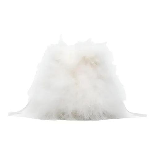 Yves Salomon Перо Сумка Женская Белая