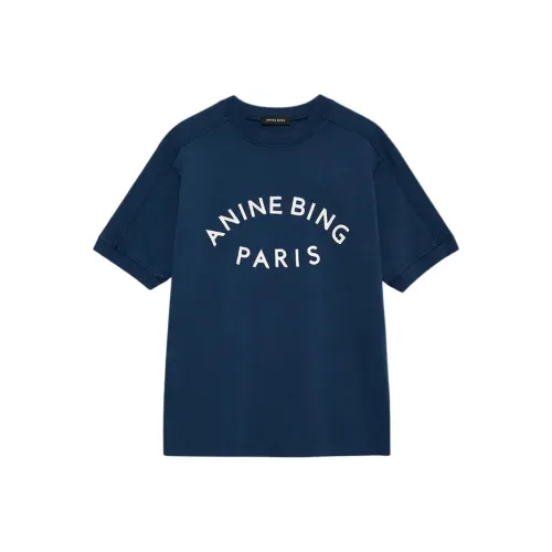 Anine Bing Темно-синие женские футболки T