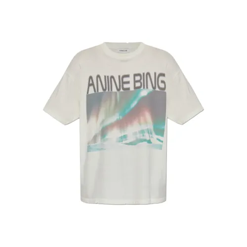 Anine Bing Крем Женские T-рубашки