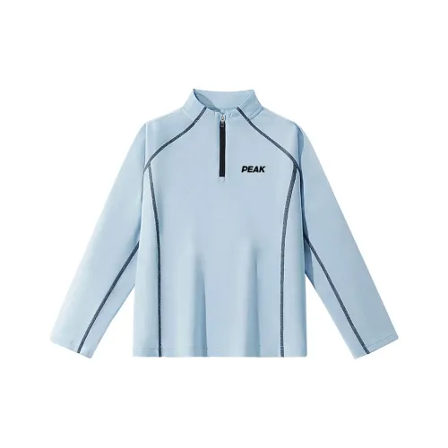 PEAK Небесно-голубой PK Черный текст Английский язык K Kids T-рубашки