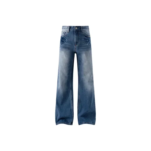 XINYINSU Blue Unisex Jeans XINYINSU Синий Унисекс Джинсы