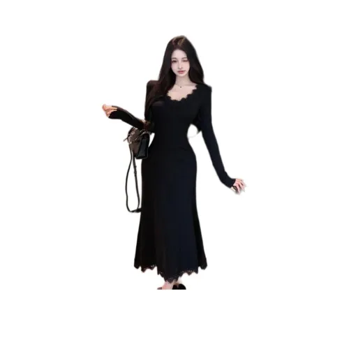 Kiki Clothing Boutique Длинное платье с длинными рукавами женское