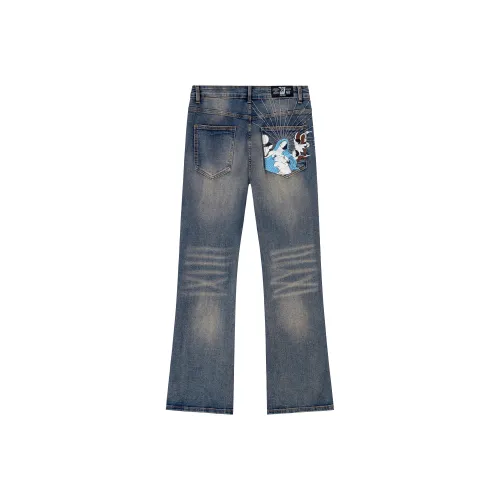 XINYINSU Blue Unisex Jeans XINYINSU Синий Унисекс Джинсы