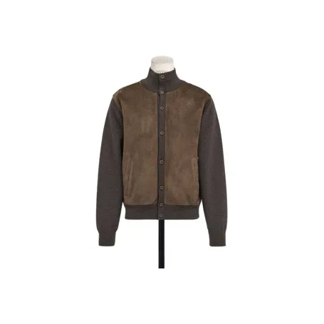 DIOR Коричневый Мужская Кожаная Куртка