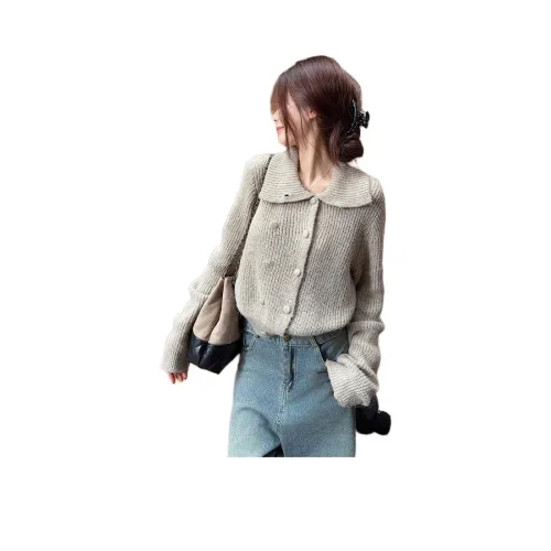 HIPHOPPUNKS Серый Абрикос Женская Трикотажная