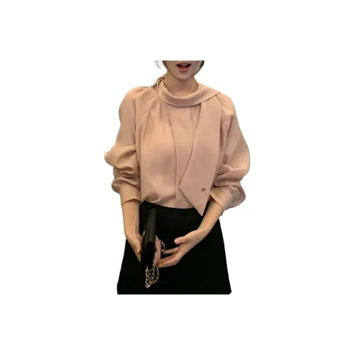 Mu Xiao Xin Розовый С подарками MU Xiaoxin Бренд Наклеенный Женские Рубашки