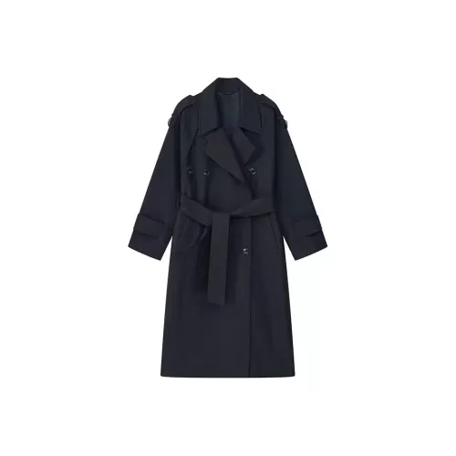 Local Gal Черный Женский Тренч