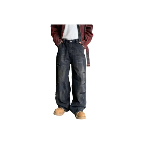 BAOMIKA Черные Унисекс Джинсы