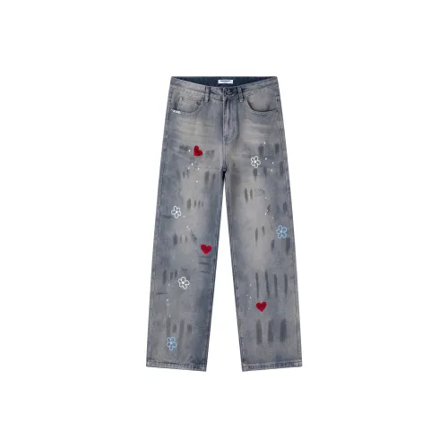 CHOCOOLATE XPB0417 Серый Синий Унисекс Джинсы