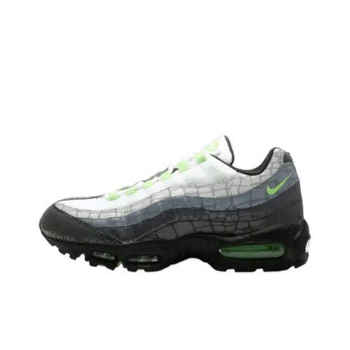 Nike Air Max 95 Устойчивый к истиранию Дышащий MID Топ Повседневная Беговая Обувь Мужская Черная Серый