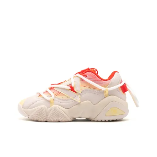 PEAK State Pole 6371 Амортизация Увеличение Высоты Устойчивость к Износу Низкий Топ Кроссовки Мужские Хаки Красный