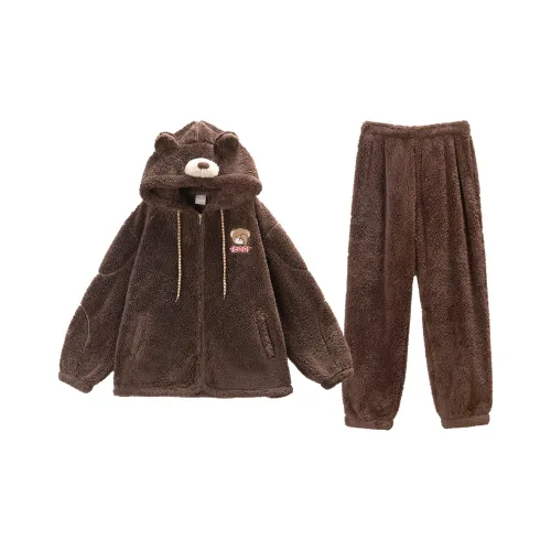 GUKOO Пижамный комплект мужской каштанового цвета