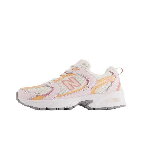 New Balance NB 530 Дышащие Беговые Кроссовки Унисекс Белый Оранжевый Розовый