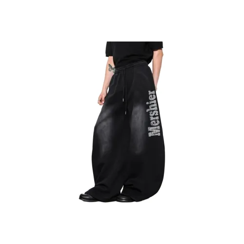 W9H2 Черный Унисекс Повседневные Штаны