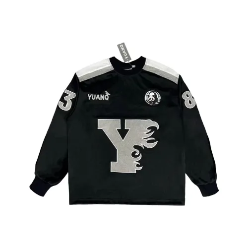 YUANQ Черный Унисекс T-рубашки