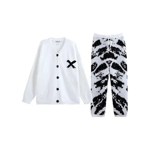 FAVMARTHA Белый Женский Пижамный Комплект