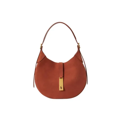 Polo Ralph Lauren Замша с коровьей кожей Сумка на плечо Маленькая Женская Апельсин