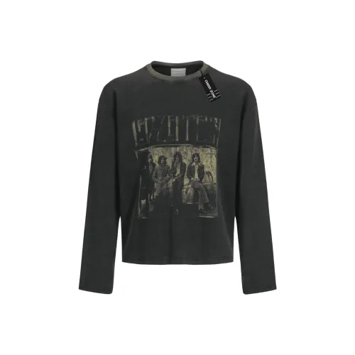 CHEER ZONE Выстиранный Черный Унисекс T-рубашки