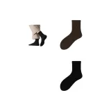 [93% шерсть, носки/Элегантная коробка] Черный + Темно-кофейный