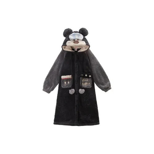 GUKOO x Disney Mickey Банные халаты Мужской Медведь Черный